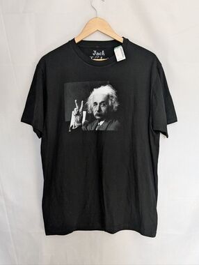 NWT Jack of All Trades | Einstein Peace Sign Graphic Tee | Large | Simons